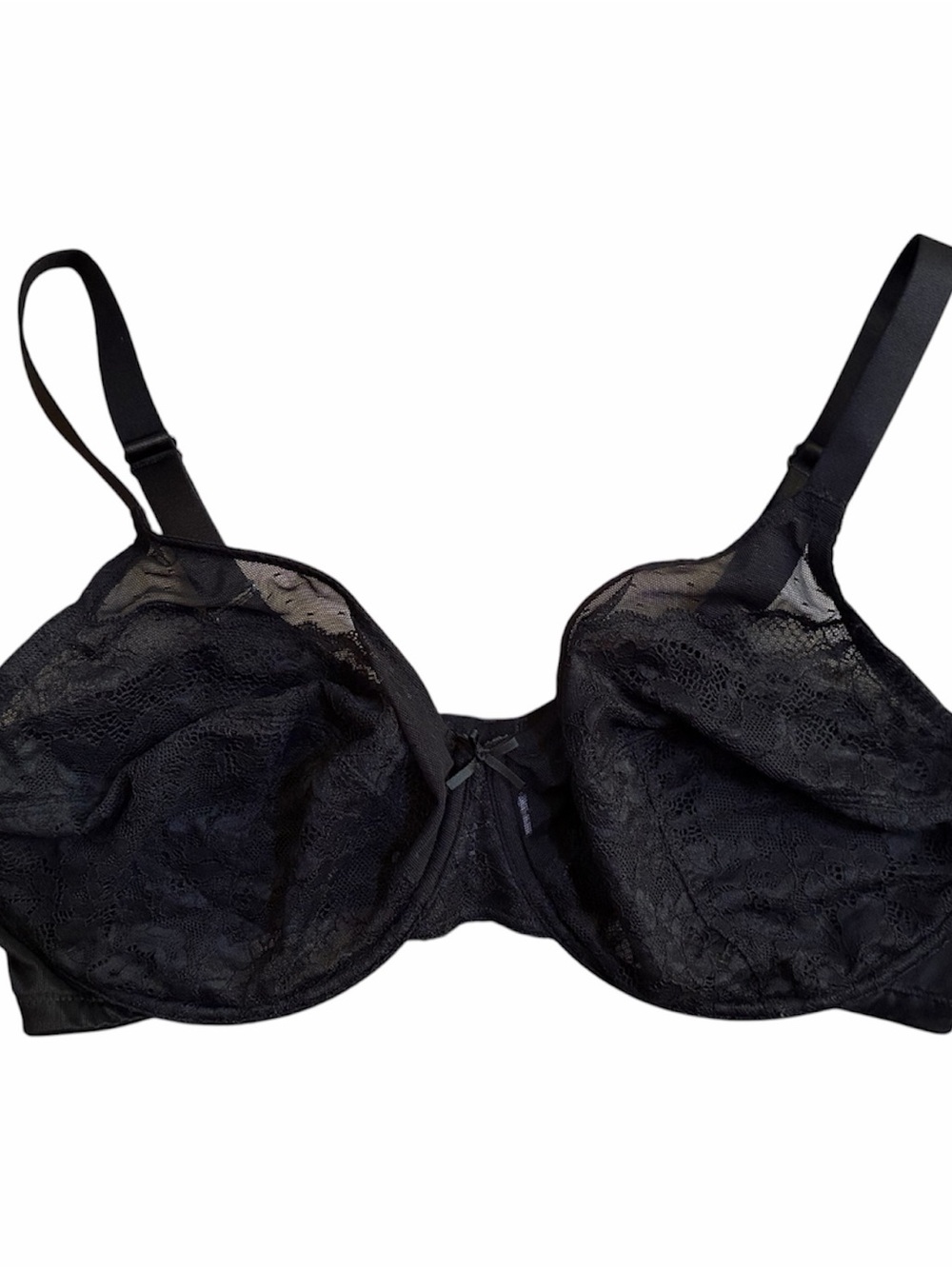 HSIA Lace Mesh Underwire bra Womens Size 38DDD Black Unlined Sexy
EU 85F